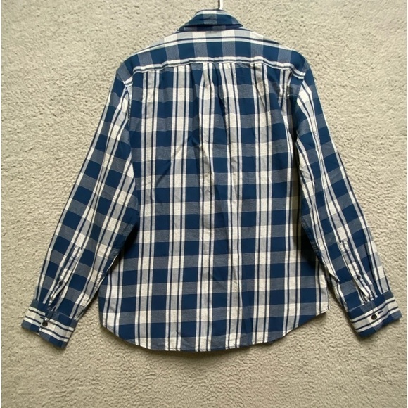 J Crew Shirt Mens Large Blue Plaid Long Sleeve Button Down - Picture 10 of 12